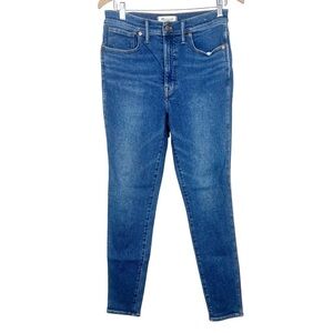 Madewell Womens 10” high rise skinny jeans size 28 tall stretch blue denim